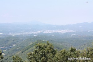 月出山岳一番坊展望台から見た日田市街地25.8.20