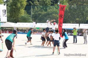 有田小運動会騎馬戦大将対決①